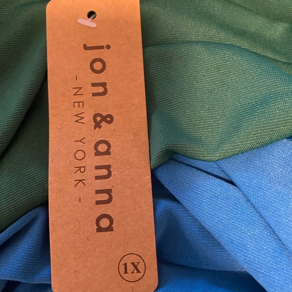 Jon & Anna Color-block Cowl Neck Maxi Dress - Women’s Plus Size 1X - NWT - Picture 12 of 14